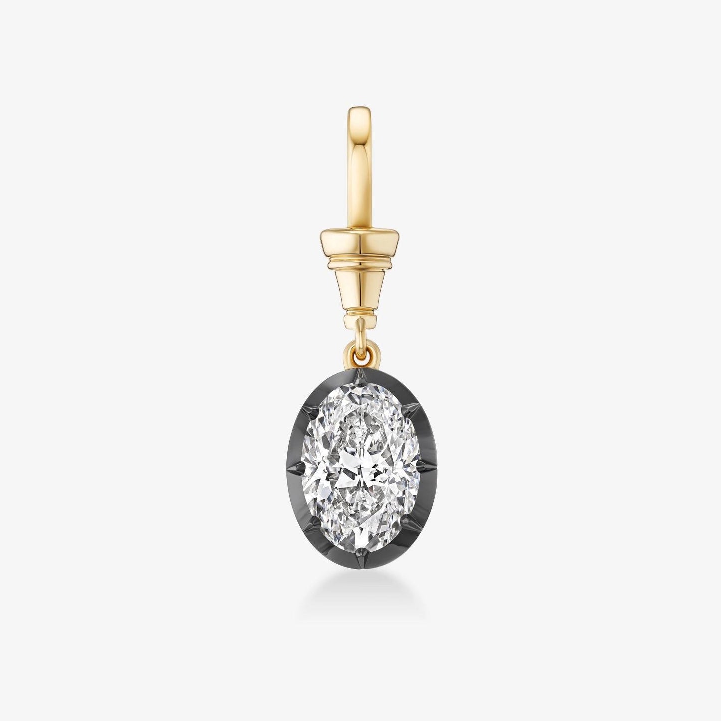 A silver-toned round pendant necklace featuring a pavé-set round center stone surrounded by a halo of small clear stones, suspended from a silver curb chain on a white background.